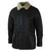 Mens Real Shearling Sheepskin 3/4 Overcoat Brown Beige Fur Warm Winter