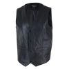 Mens Black Hide Leather Waistcoat