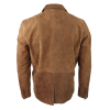 Mens Genuine Suede Blazer Style Jacket Leather Mens Classic VIntage Smart Casual Tan