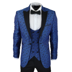 Blue paisley tuxedo jacket hotsell