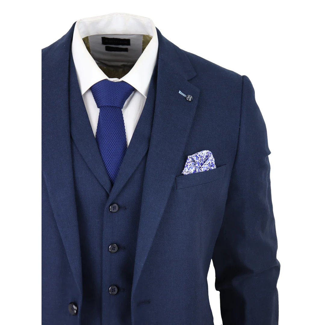 ink blue grooms wedding suit hire - Anthony Formal Wear