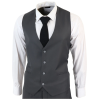IM1 Men's Classic Charcoal Plain Tailored Fit 3-Piece Suit