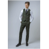 Joshua Men's 3-Piece Green Tweed Slim Fit Suit
