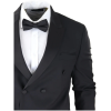 AK-22 - Men's Double Breasted Black Tuxedo Dinner Wedding Suit