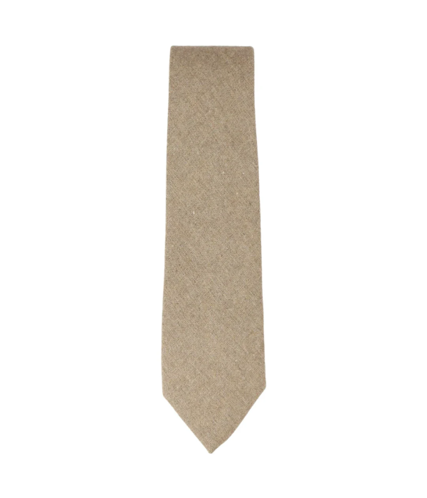 Camel Beige Oak Tweed Tie Hankie Handkerchief 2"