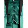 AK-25 Men's Emerald Green 3-Piece Velvet Wedding Tuxedo with Black Lapels