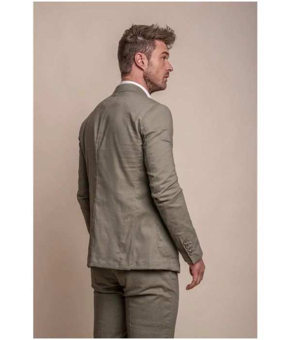 Alvari - Men's Sage Linen Summer 2 Piece Wedding Suit