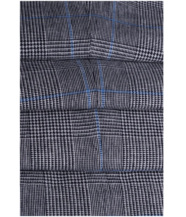 Arriga - Men's Grey Blue Check Waistcoat