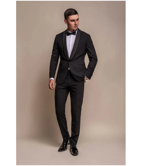 Aspen - Men's Black Tuxedo 2 Piece Wedding Suit