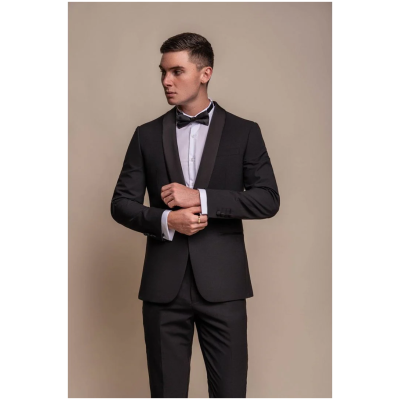 Aspen - Men's Black Tuxedo 2 Piece Wedding Suit