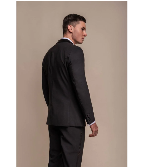 Aspen - Men's Black Tuxedo 2 Piece Wedding Suit