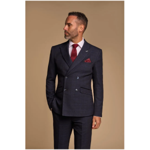 Caridi – Men’s 2 Piece Navy Blue Double Breasted Suit