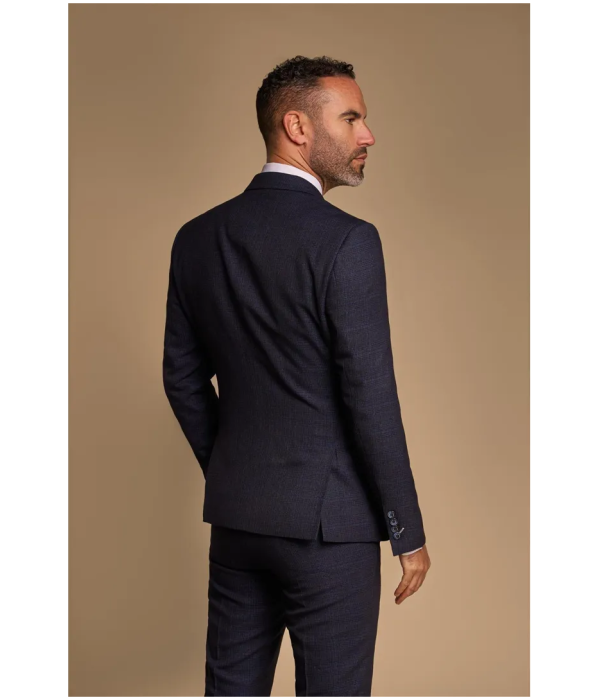 Caridi - Men's 2 Piece Navy Blue Double Breasted Suit