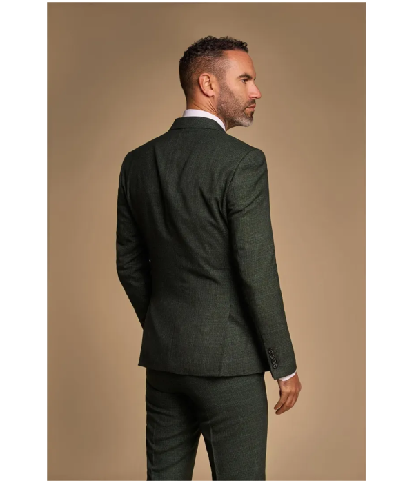 Caridi - Men's 2 Piece Olive Green Double Breasted Suit