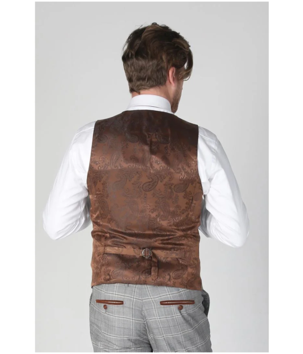 Francis - Men's Grey Check Waistcoat