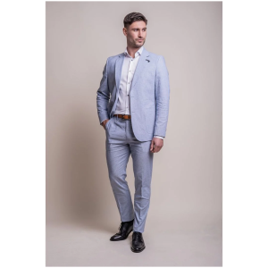 Fredrik – Men’s Blue Summer 2 Piece Wedding Suit