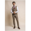 Gaston - Men's Tweed Olive Check Waistcoat