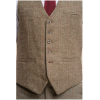 Gaston - Men's Tweed Olive Check Waistcoat