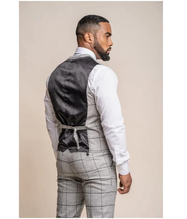 Ghost - Men's Grey Tweed Checked Waistcoat