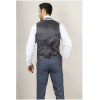 Gisborne - Men's Navy Checked Waistcoat