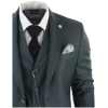 James Men's 3-Piece Classic Green Suit