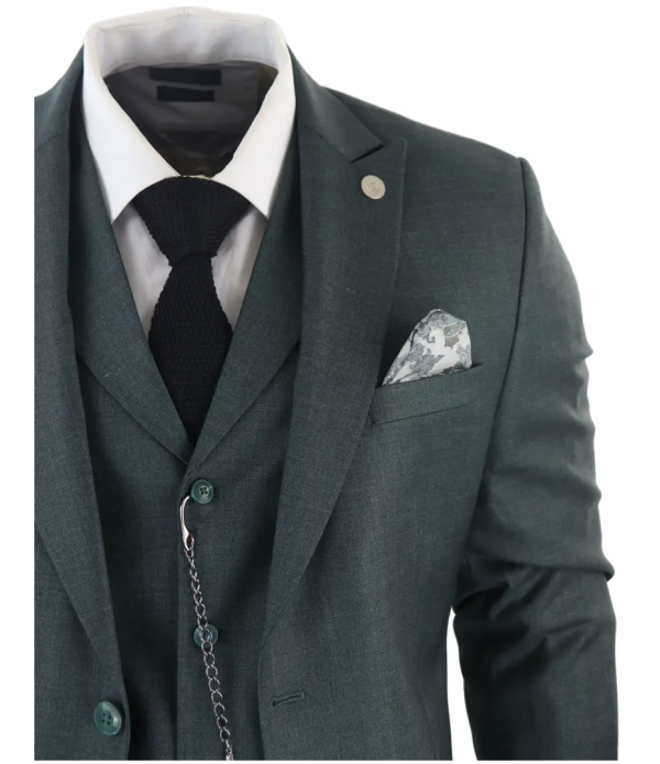 James Men's 3-Piece Classic Green Suit