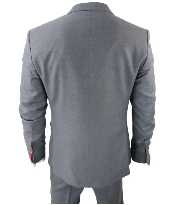 James Men's 3-Piece Grey Classic Fit Suit