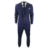 James Men's 3-Piece Navy Blue Tailored Fit Suit