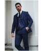 James Men's 3-Piece Navy Blue Tailored Fit Suit