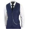 James Men's 3-Piece Navy Blue Tailored Fit Suit