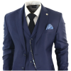 James Men's 3-Piece Navy Blue Tailored Fit Suit