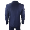 James Men's 3-Piece Navy Blue Tailored Fit Suit