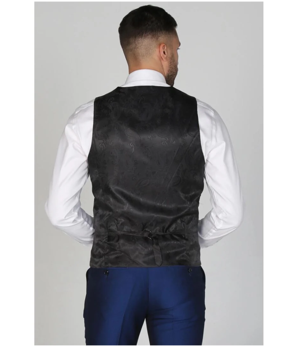 Kingsley - Men's Plain Blue Waistcoat