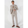 Mayfair - Men's 3 Peice Beige Birdseye Wedding Suit