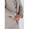 Mayfair - Men's 3 Peice Beige Birdseye Wedding Suit