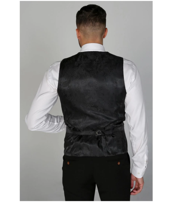 Mayfair- Men's Plain Black Waistcoat