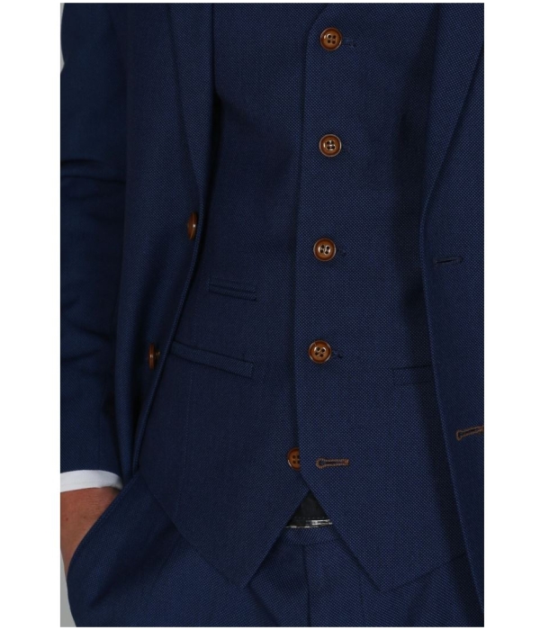 Mayfair- Men's Plain Blue Waistcoat