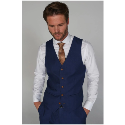 Mayfair- Men's Plain Blue Waistcoat