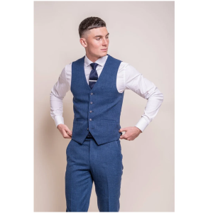 Miami – Men’s Blue Wedding Waistcoat