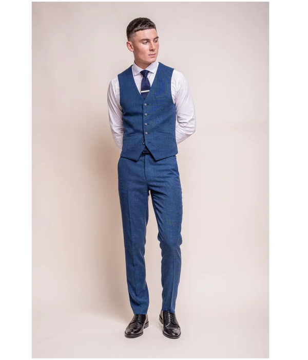 Miami - Men's Blue Wedding Waistcoat