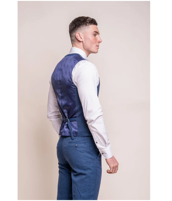 Miami - Men's Blue Wedding Waistcoat