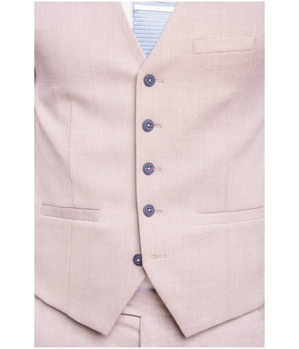 Miami - Men's Beige Wedding Waistcoat