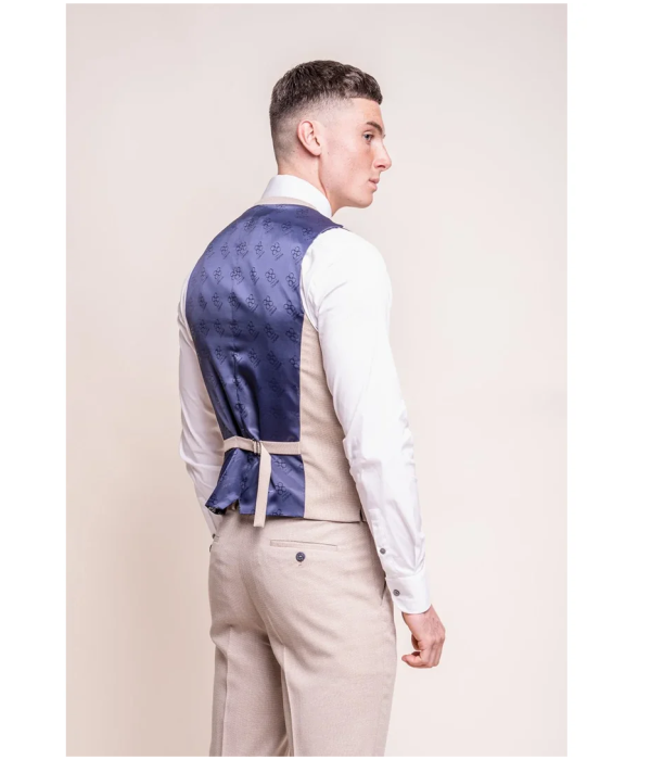 Miami - Men's Beige Wedding Waistcoat