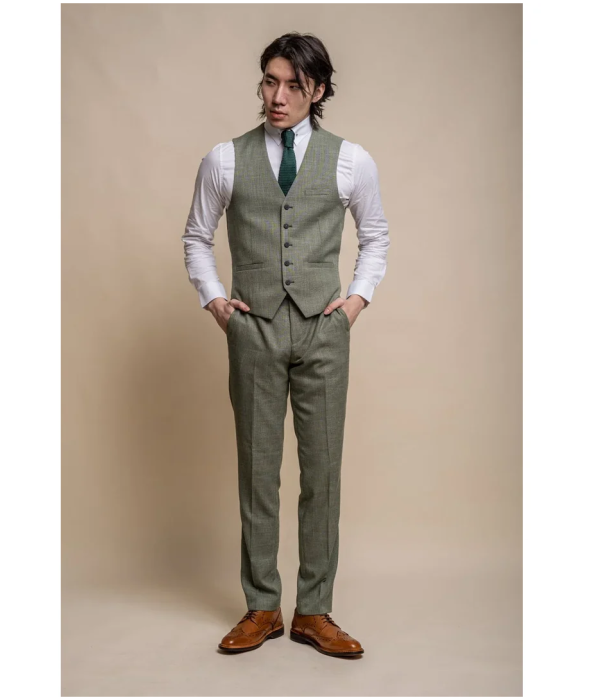 Miami - Men's Sage Green Summer Waistcoat