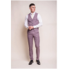 Miami - Men's Pink Slim Fit Summer Waistcoat