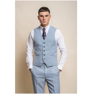 Miami - Men's Summer Light Blue Waistcoat