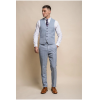 Miami - Men's Summer Light Blue Waistcoat
