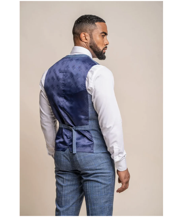 Phantom - Men's Blue Check Waistcoat