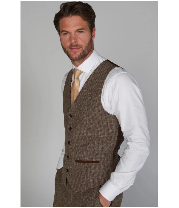 Ralph - Men's Tweed Brown Waistcoat