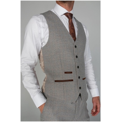 Ralph - Men's Cream Tweed Waistcoat